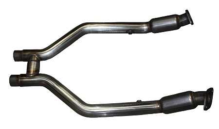 2011 - 2014 Mustang V6 MRT Street Race H Pipe with 200 cell Catalysts 93P200-200