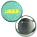 Button with Reflective Green Glitter, 3" diameter, Item # ABU30-102