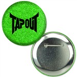 Button with Reflective Green Glitter, 3" diameter, Item # ABU30-107