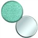 Compact Mirror with Reflective Green Glitter, 3" diameter, Item # AMIM30-102