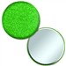 Compact Mirror with Reflective Green Glitter, 3" diameter, Item # AMIM30-107