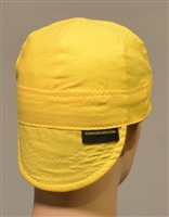 welding hat yellow in color 6 panel and reversible