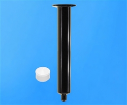 55cc Black Syringe Barrel with white wiper piston