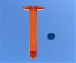3cc Amber Syringe Barrel with blue wiper piston 903-DEF
