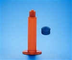 5cc Amber Syringe Barrel with blue wiper piston