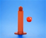 5cc Amber Syringe Barrel with red wiper piston