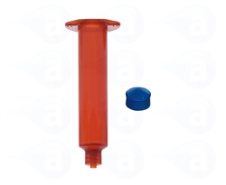 10cc amber Syringe Barrel with blue wiper piston