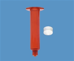 10cc amber Syringe Barrel with white wiper piston