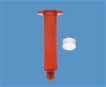 10cc amber Syringe Barrel with white wiper piston