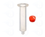 30cc Syringe Barrel with red flat wall piston