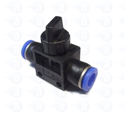 Inline Flow Valve with On/Off 6mm Push Fit TSD806-2