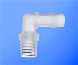 1/4" NPT to 1/4" hose barb plastic elbow fitting TSD933-3