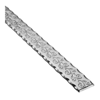 Rail Hammered Edge W/Design 1-9/16" X 5/16" 10' L