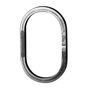 OVAL RING 1/2" SQ MTL 3-15/16"W 7-1/2"H