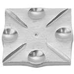 SHOE PLATE ALUM 3-1/8" SQ