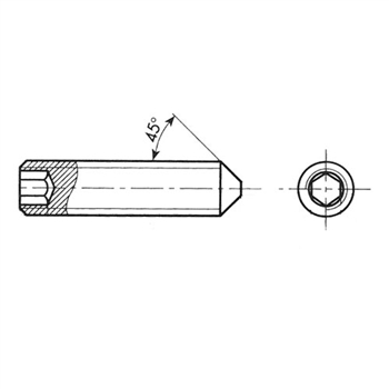 Stainless Steel Screw Hexagon Socket Grub M4 x 13/