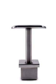 Stainless Steel Handrail Support 2 61/64" Dia. x 1 2/3" Dia., Pivotable, for Square Tube 1 2/3" Dia.