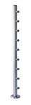 316 Stainless Steel 1 2/3" Newel Post with Round Bar supports