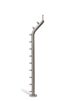 316 Stainless Steel 1 2/3" Curved Newel Post with Round Bar Supports