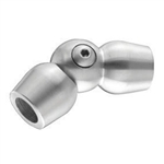 Galvanized Steel Round Bar Holder Pivotable Connec