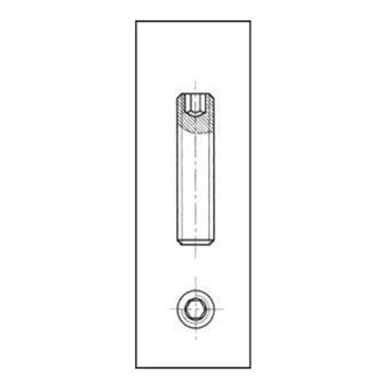 Galvanized Steel Screw Hexagon Socket Set M10 x 1