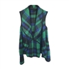 Open Front Plaid Vest