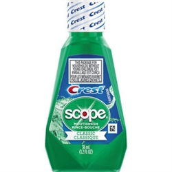 Crest Scope Classic Mouthwash, 1.2 oz., Original Mint Flavor, 180/CS