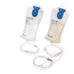 Compat Dualflo 1000mL Formula Vinyl Bag with 1000mL Water Vinyl Bag Pump Set, 1/each