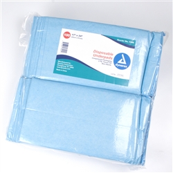 Dynarex, Disposable Underpads, 17x24, Tissue Fill, (2 ply), 300/CS