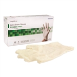 McKesson Confiderm Latex Exam Gloves NonSterile P/F Ivory X-Small Ambidextrous Textured Fingertips, 100/BX 10BX/CS