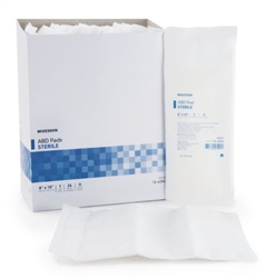 McKesson Abdominal Pads, Non-Woven, 8" x 10", Rectangle, Sterile, 24/BX