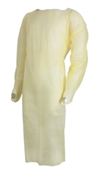 McKesson Isolation Gown, One Size Fits Most, Yellow, Thumb Loop, Adult, Disposable, 10/PK 10 PKS/CS