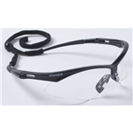 Nemesis Safety Glasses, Black Frame, Clear Lens