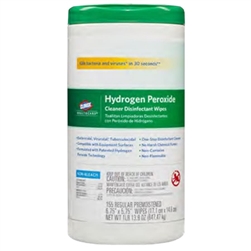 Clorox Hydrogen Peroxide Wipes, 6.75 x 5.75, 5 Canisters