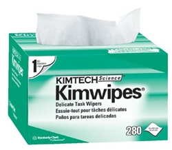 Kimteck Kimwipes, Equipment Wipes, 4.5" x 8.5", Disposable, 280/BX