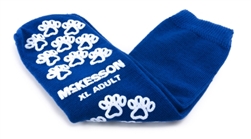 McKesson Terries Slipper Socks, Adult, X-Large, Royal Blue, Above the Ankle, 1 Pair