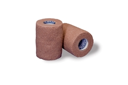 Cohesive Bandage, Flexwrap, Cotton / Rubber Blend, Tan, 6" X 5 Yrd, NonSterile