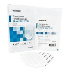 McKesson Transparent Film Dressing, Framed Octagon, 4" x 4-3/4", Sterile, 50/BX