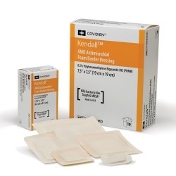 AMD Antimicrobial, Foam Border Dressings, 3.5" x 3.5", Sterile