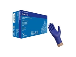 Flexal Feel, Nitrile Exam Gloves, Large, Blue, 100/BX, 10BX/CS