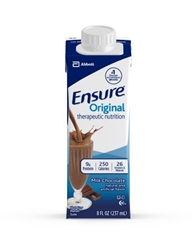 Ensure Chocolate Oral Supplement, 8 oz. Recloseable Tetra Carton, Ready to Use, 24/CS