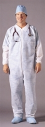 Medi-Pak Performance Fluid-Resistant Coverall, X-Large, White, Disposable, 25/CS