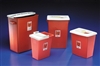 Sharps Container, Hinged Top, 8 Galoon, Red