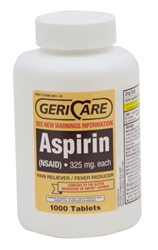 Aspirin Tabs, 325MG, 1000/BT