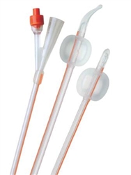 Foley Catheter, Cysto-Care, 2-Way, Standard Tip, 18 Fr, 15CC, 100% Silicone, 5/BX