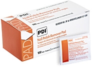 Nail Polish Remover Pad, Individual Packet, 1-1/4"x2-5/8", 100/BX, 10BX/CS