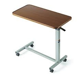 Auto-Touch Overbed Table, 30" x 15" x 3/4", 29" to 45"