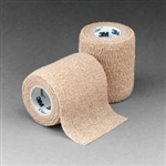 Coban Self-Adhesive Bandage, Tan, NonWoven Material/Elastic Fibers, 2" x 5 Yds., Non-Sterile