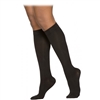 Sigvaris Cushioned Cotton Women's Calf-High Compression Stockings, Black, Closed Toe, Medium Short, 20 to 30 mmHg Compression