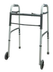 Cardinal Health Two-Button Folding Wheeled Walker